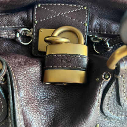 Brown Chloe Paddington Bag With Gold Hardware🤎🌆
