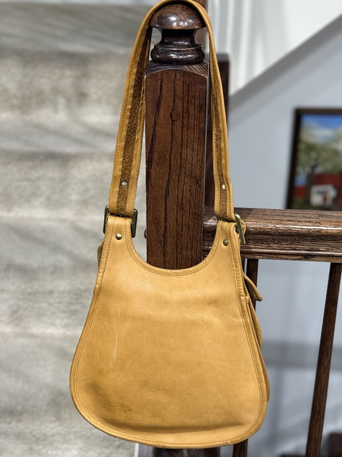 Coach Vintage Crescent Saddle Bag Nyc 9235 Saddle Tan🍂✨