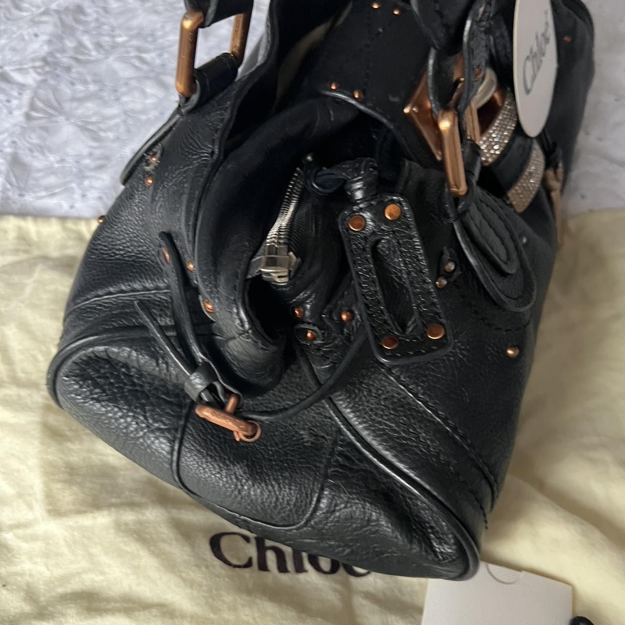 Stunning Authentic Black Chloe Paddington Bag With Bronze Hardware And Crystal Lock💙🌀