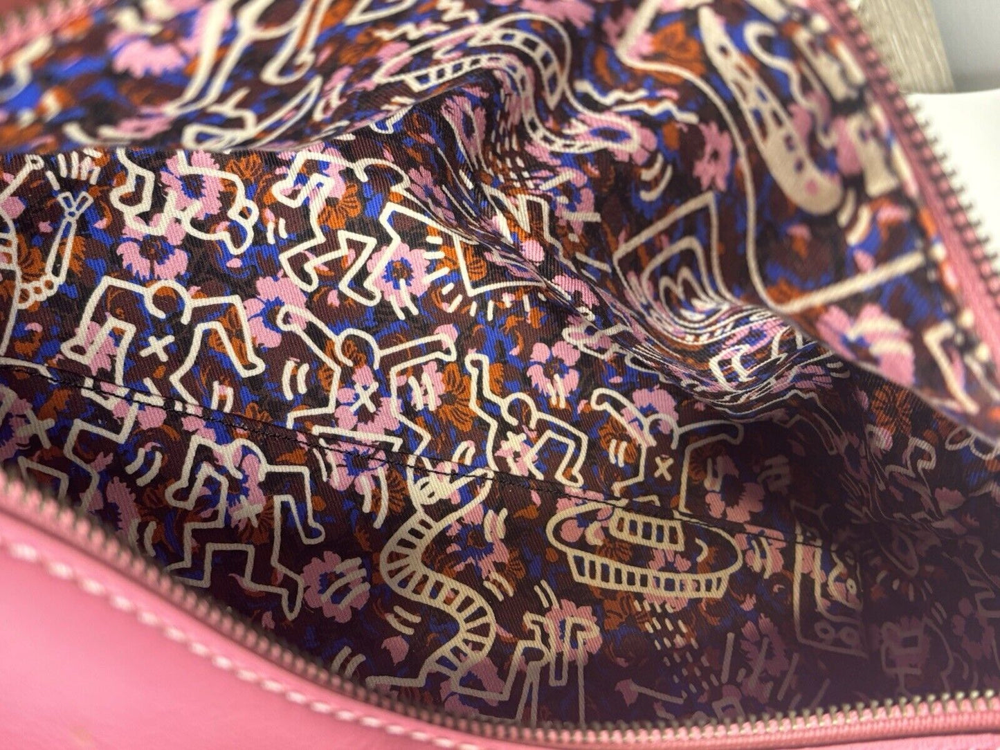 Keith Haring X Coach Collaboration Pink Handbag🍬⚡