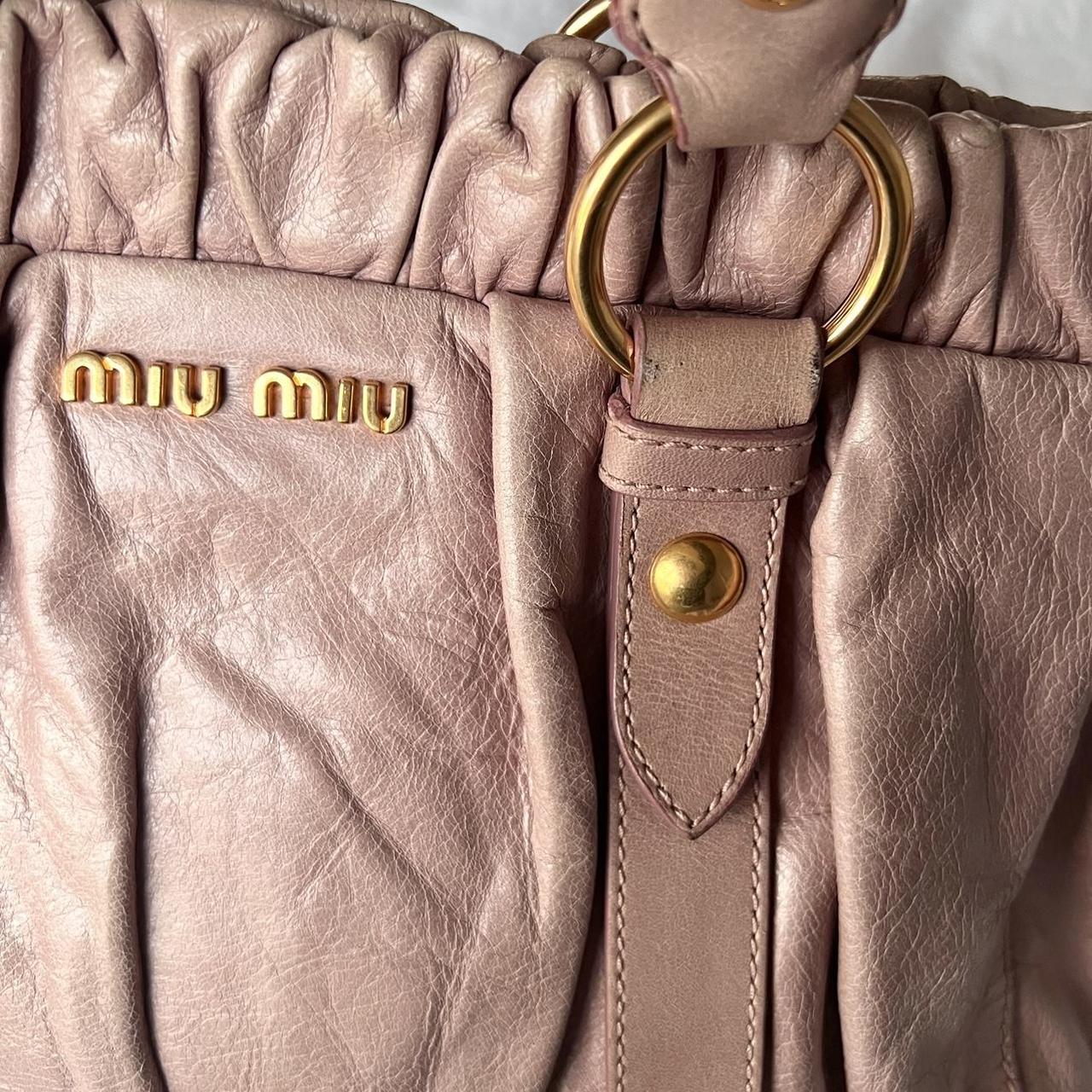 Gorgeous Authentic Dusty Pink Miu Miu Vitello Bag With Gold Hardware🍂✨