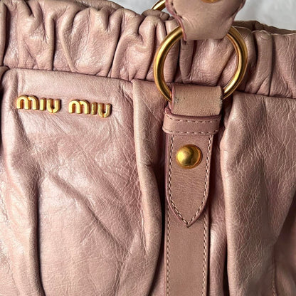 Gorgeous Authentic Dusty Pink Miu Miu Vitello Bag With Gold Hardware🍂✨