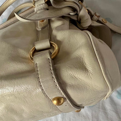 Authentic Cream Miu Miu Vitello Lux Bow Bag With Gold Hardware🤍🗻