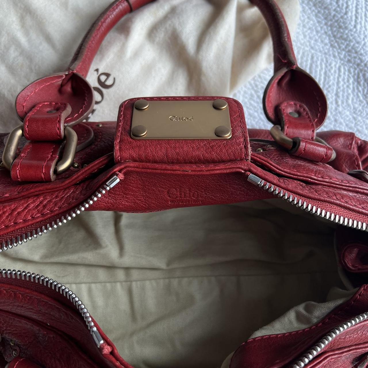 Gorgeous Red Chloe Paddington Bag With Gold Hardware🍒❤️‍🔥