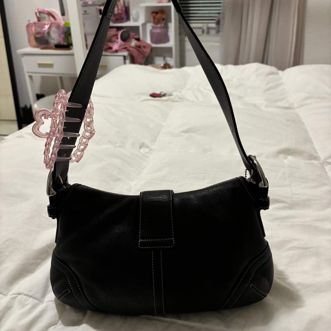 Vintage Coach Black Leather Mini Soho💜🍇