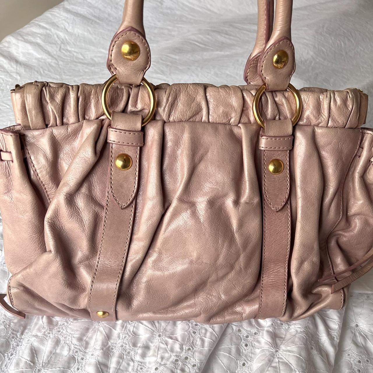 Gorgeous Authentic Dusty Pink Miu Miu Vitello Bag With Gold Hardware🍂✨