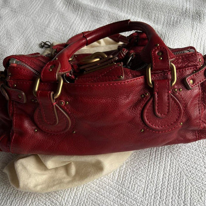 Gorgeous Red Chloe Paddington Bag With Gold Hardware🍒❤️‍🔥
