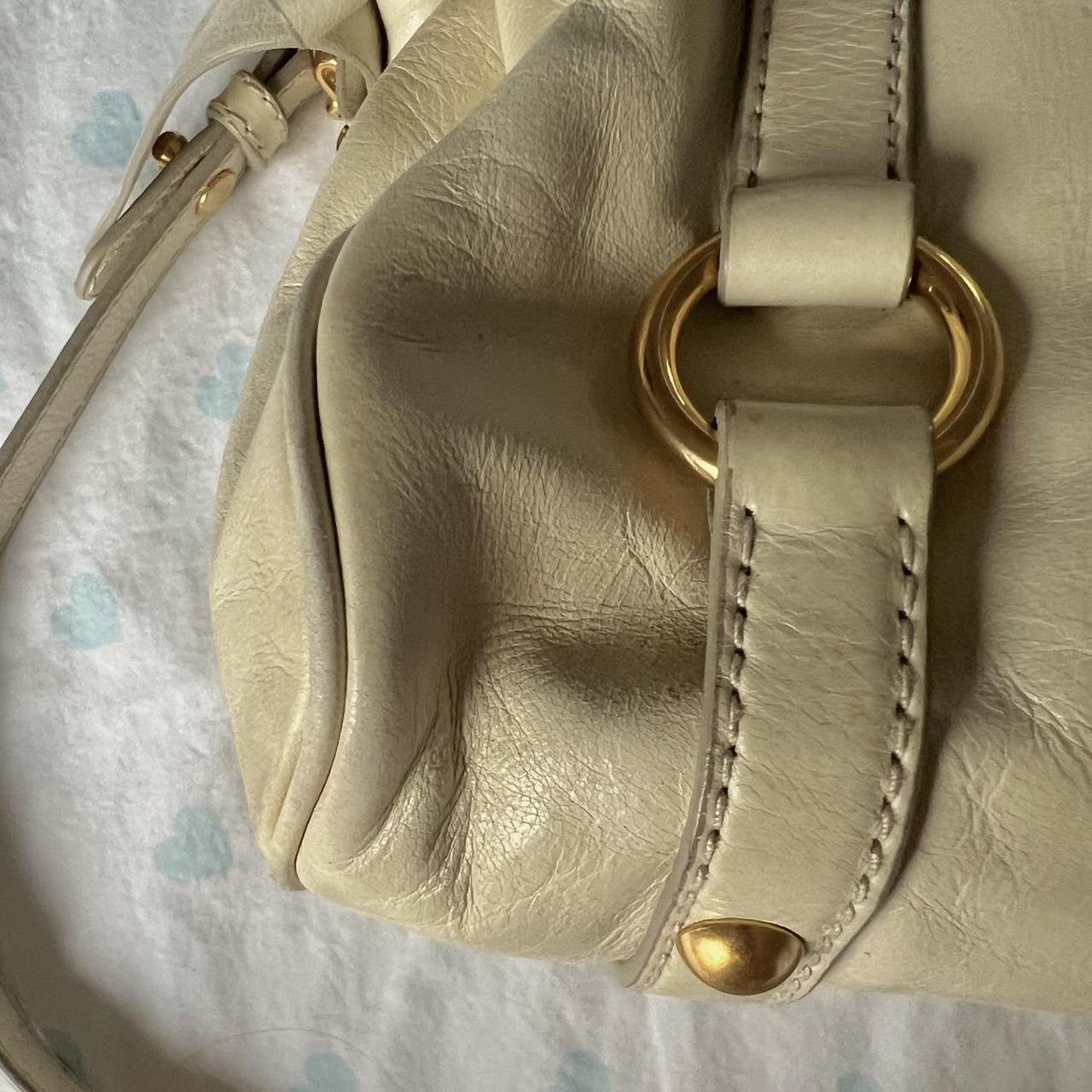 Authentic Cream Miu Miu Vitello Lux Bow Bag With Gold Hardware🤍🗻