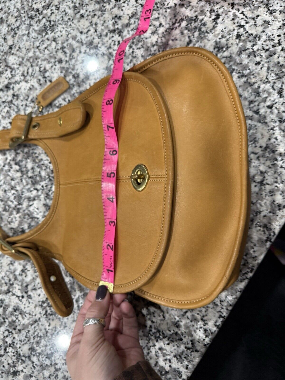 Coach Vintage Crescent Saddle Bag Nyc 9235 Saddle Tan🍂✨