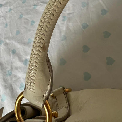Authentic Cream Miu Miu Vitello Lux Bow Bag With Gold Hardware🤍🗻