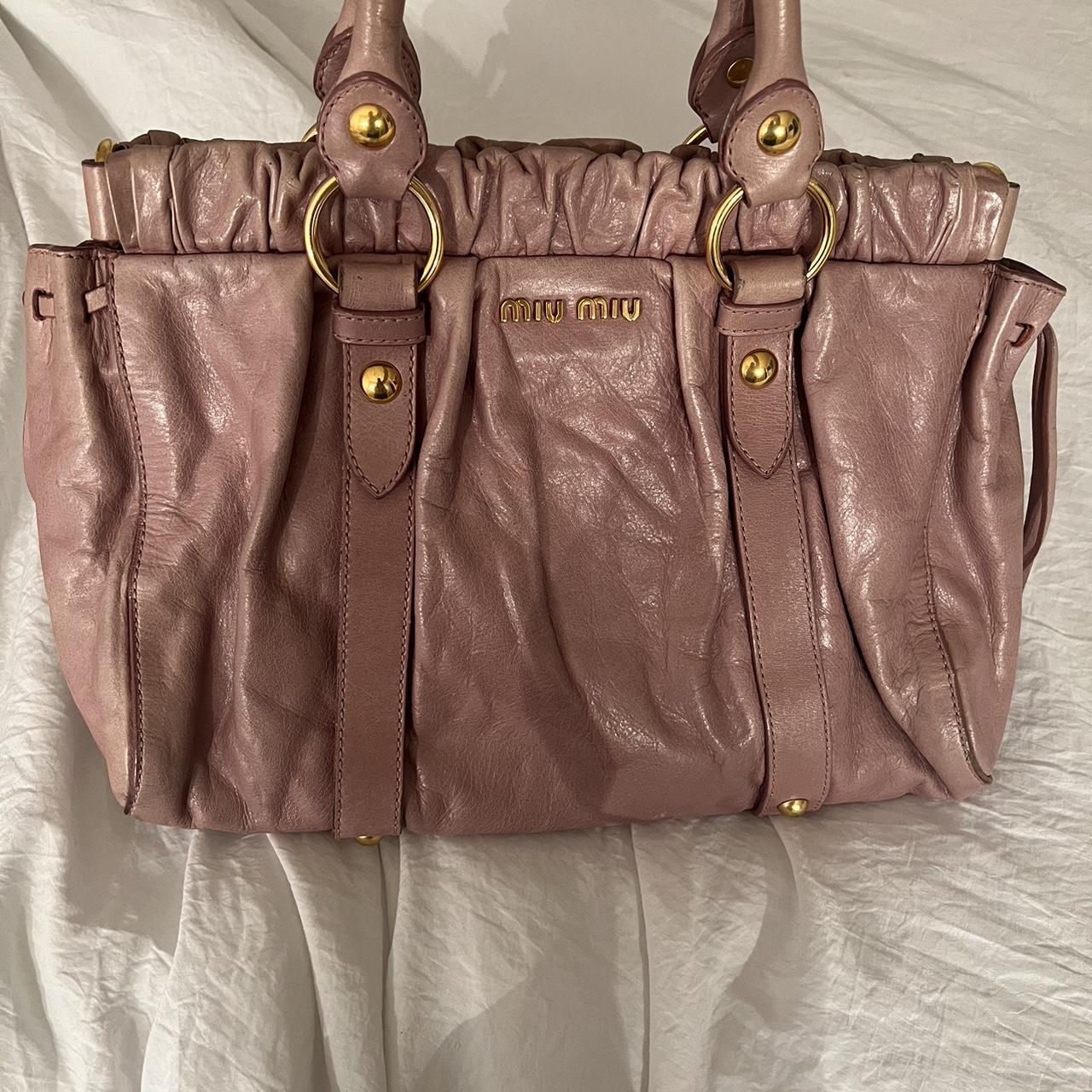 Gorgeous Authentic Dusty Pink Miu Miu Vitello Bag With Gold Hardware🍂✨
