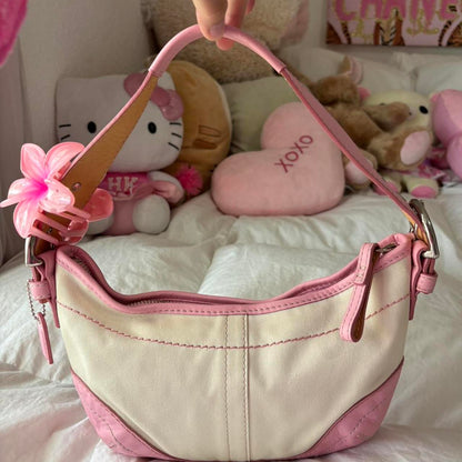 Coach Y2K Mini Pink Soho Hobo Bag🫐🪻