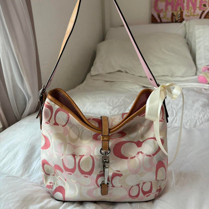 Vintage Coach Optic Pink Purse🩷🍒