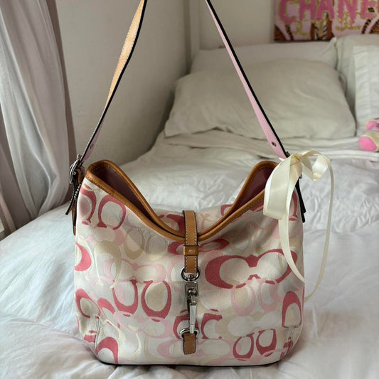 Vintage Coach Optic Pink Purse🩷🍒
