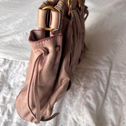 Gorgeous Authentic Dusty Pink Miu Miu Vitello Bag With Gold Hardware🍂✨