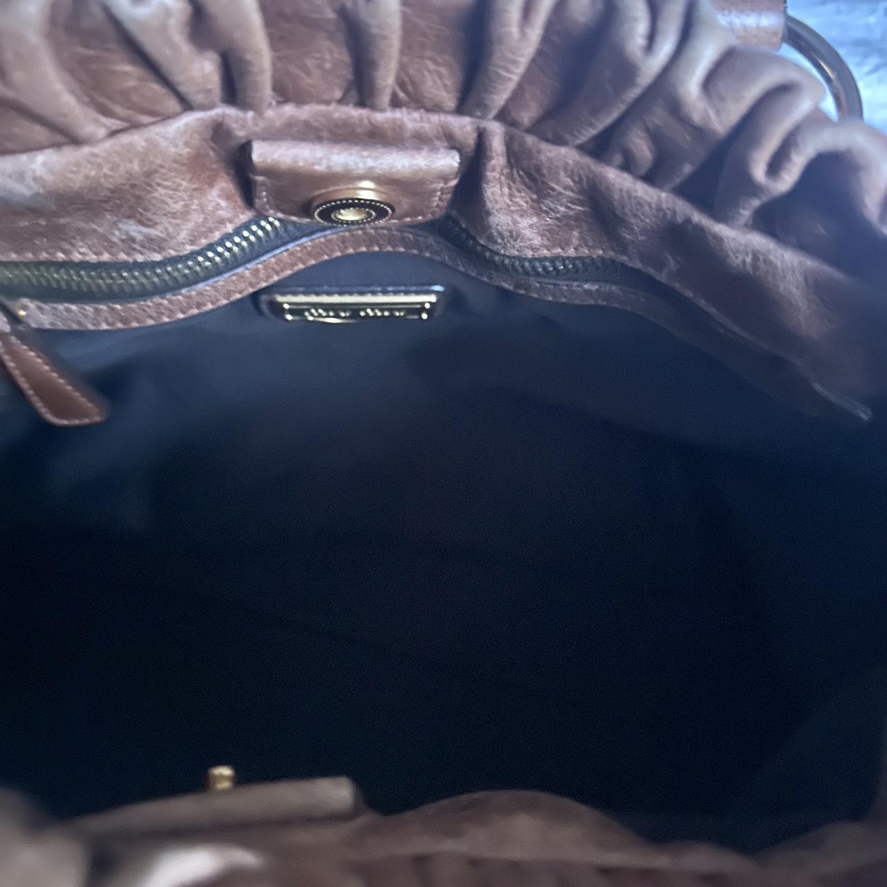 Authentic Brown Miu Miu Vitello Leather Bag With Gold Hardware And Removable Strap🍂✨