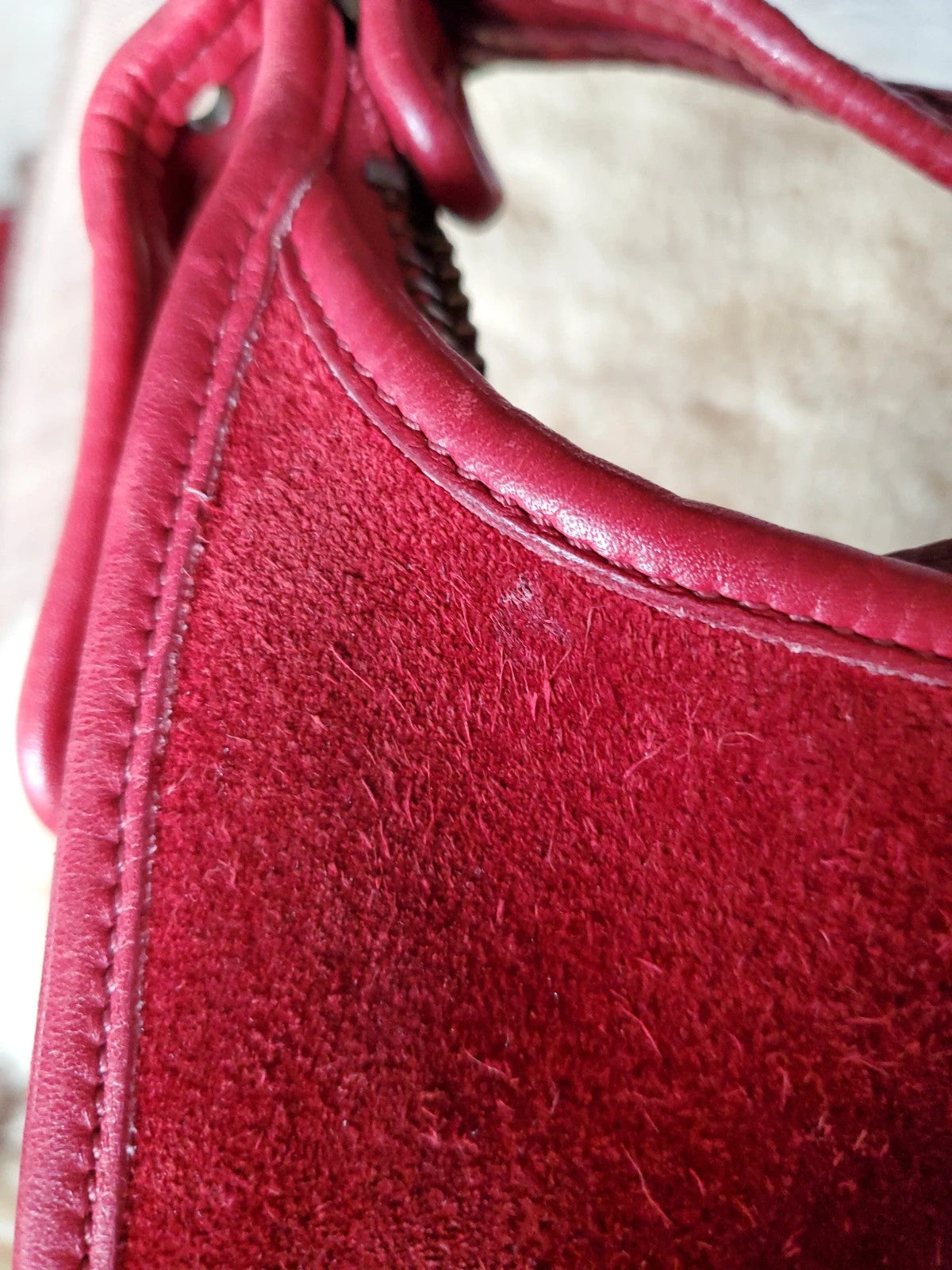 Coach Vintage Janice In Berkeley Suede Red🌺🩷