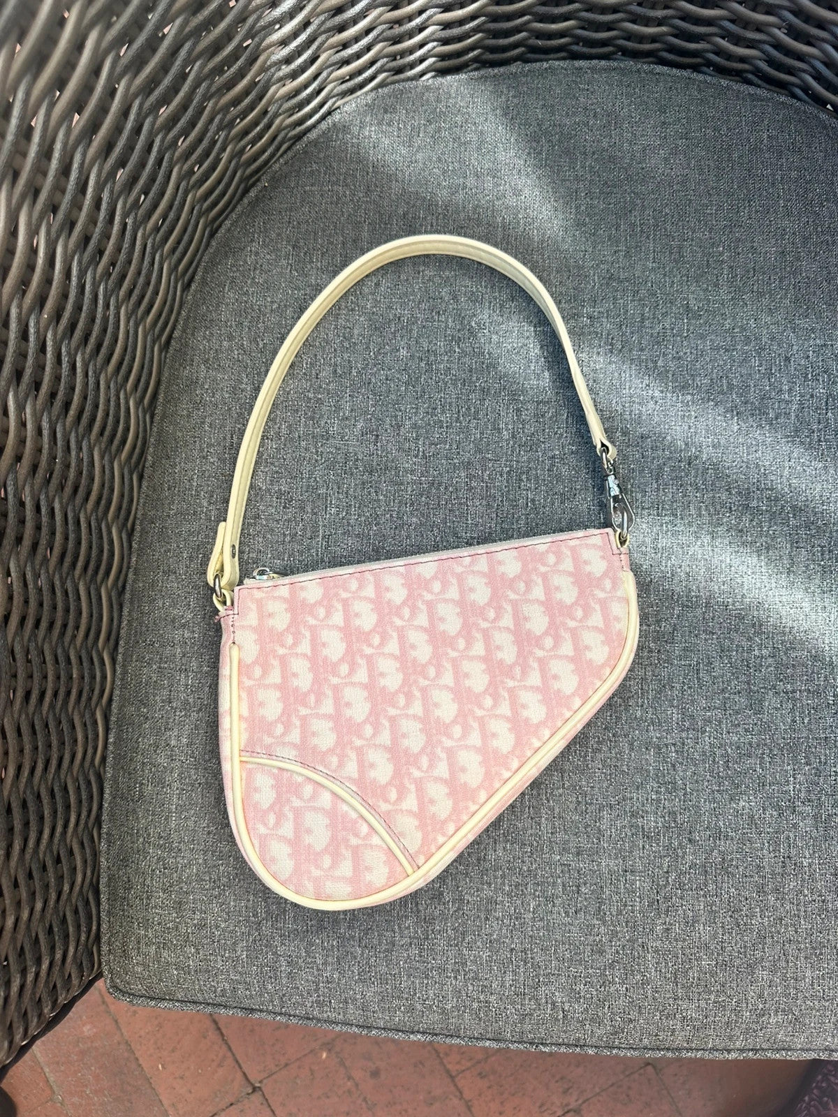Rare Vintage Saddle Bag Diorissimo Canvas Mini Very Good Condition🌺🩷