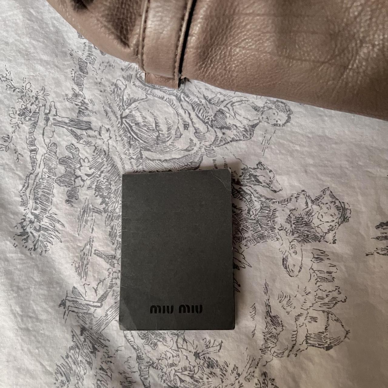 Authentic Miu Miu Purple Grey Leather Vitello Lux Bow Bag In Gold Hardware With Removable Strap🤎🌆