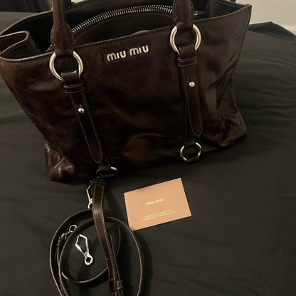 🍇💜Preowned dreamy Miu Miu leather bag🍇💜