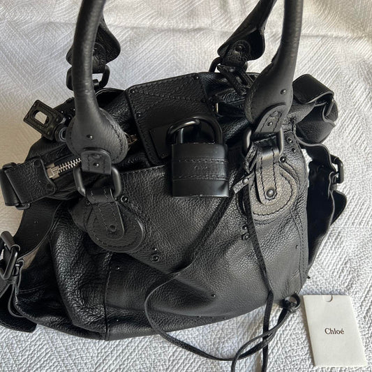 Black Chloe Paddington Bag In Matte Black Hardware🖤🍫