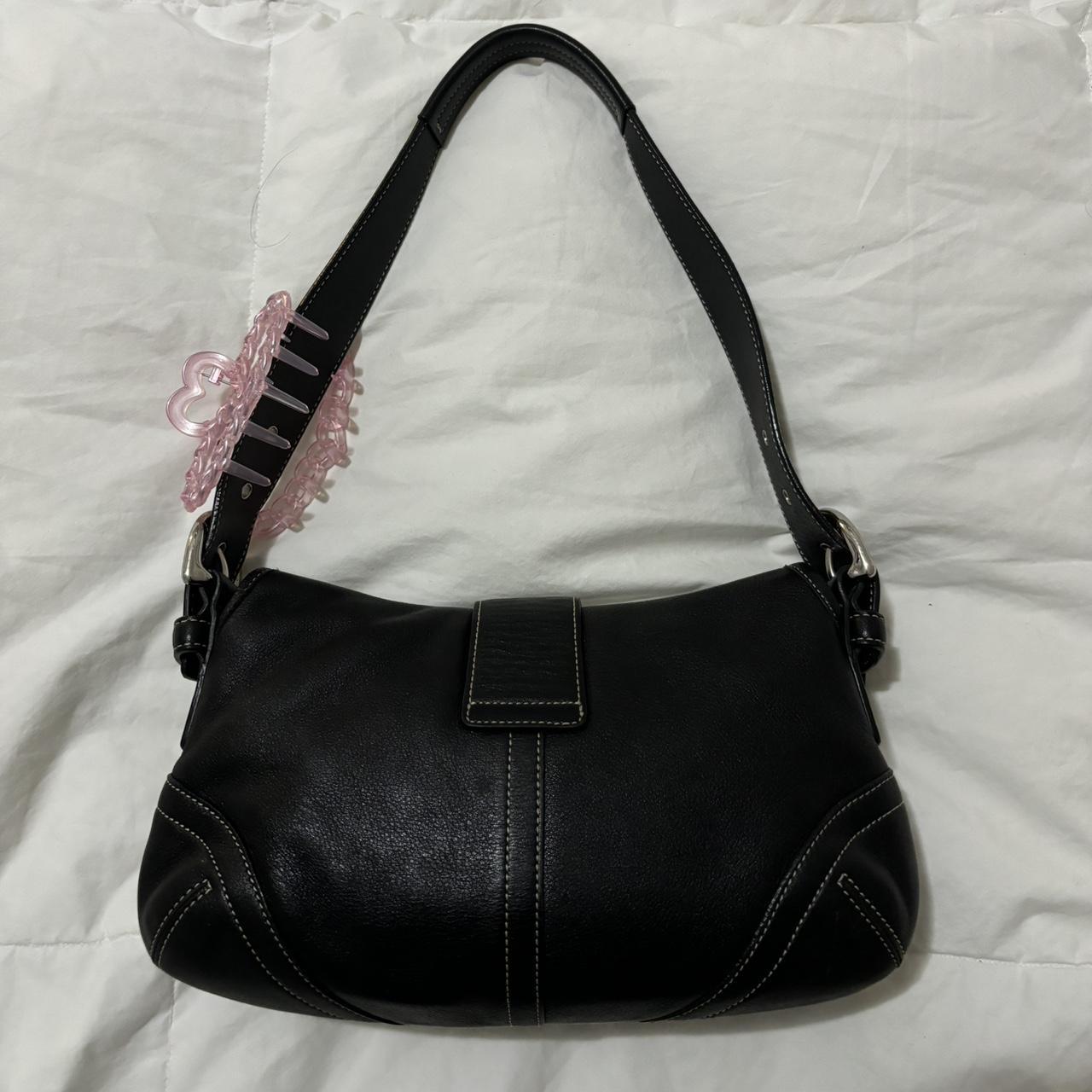 Vintage Coach Black Leather Mini Soho💜🍇