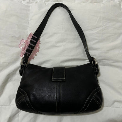 Vintage Coach Black Leather Mini Soho💜🍇