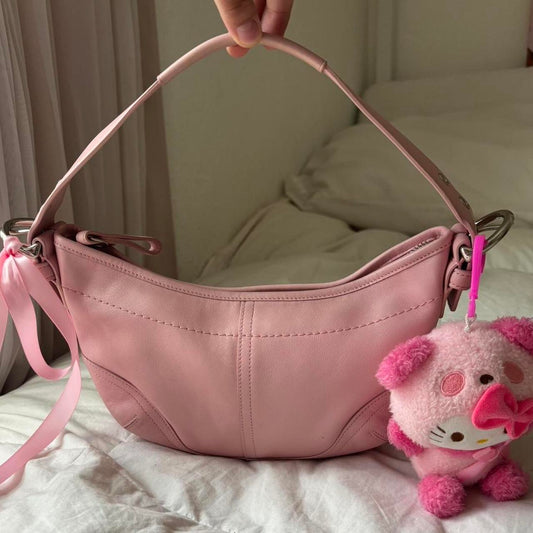 Coach Baby Pink Mini Hobo🩶🏙️