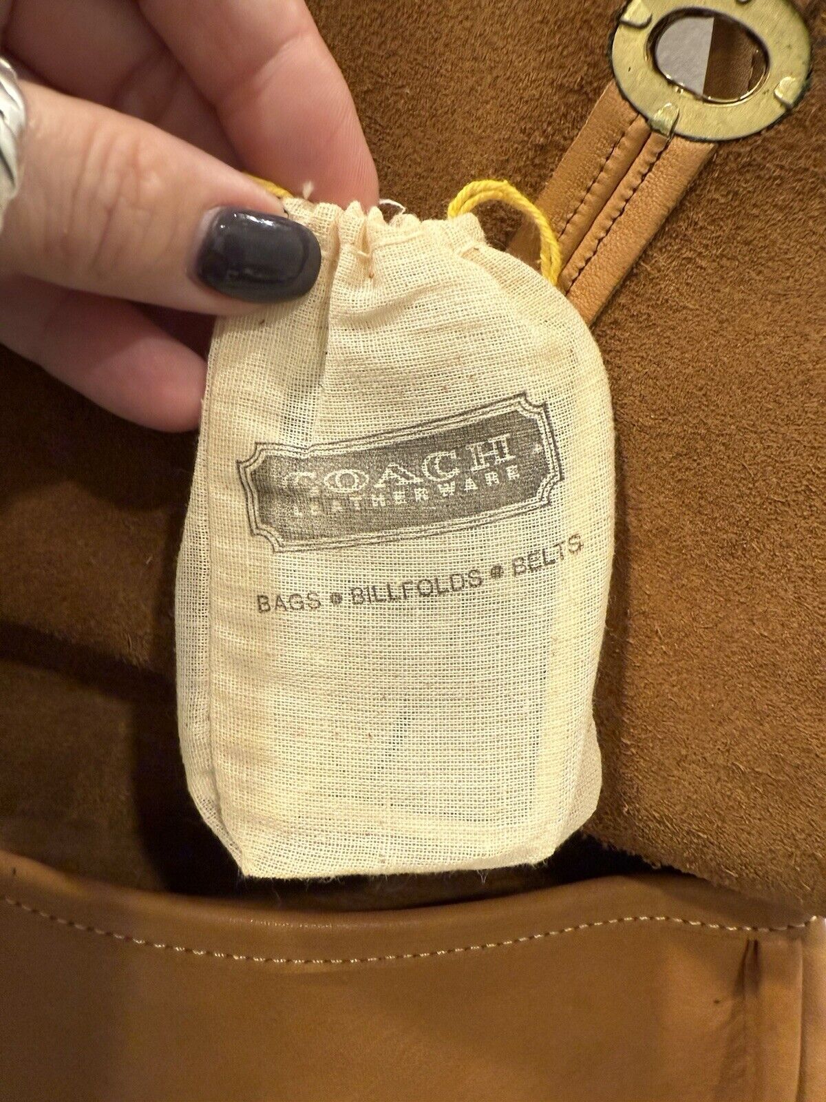 Coach Vintage Crescent Saddle Bag Nyc 9235 Saddle Tan🍂✨