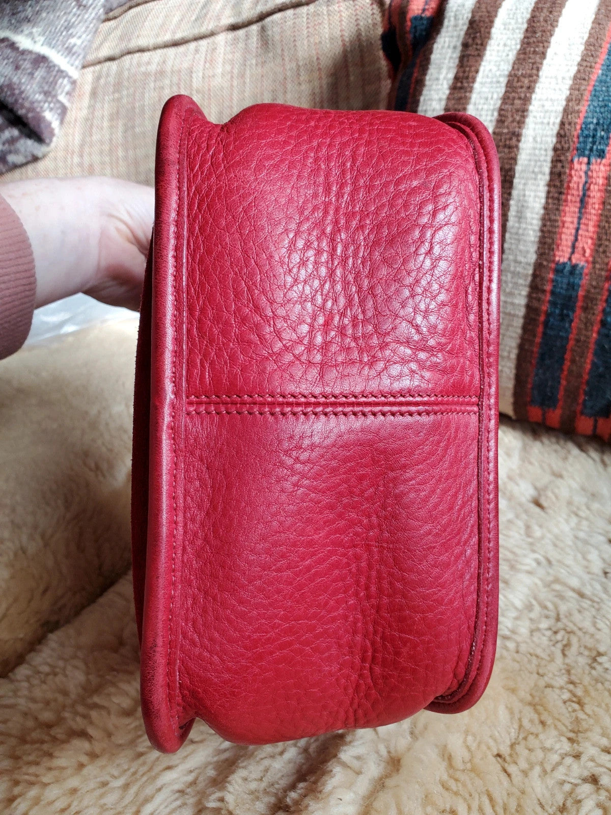 Coach Vintage Janice In Berkeley Suede Red🌺🩷