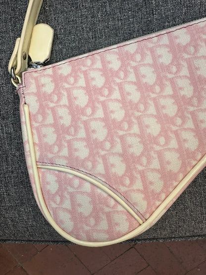 Rare Vintage Saddle Bag Diorissimo Canvas Mini Very Good Condition🌺🩷