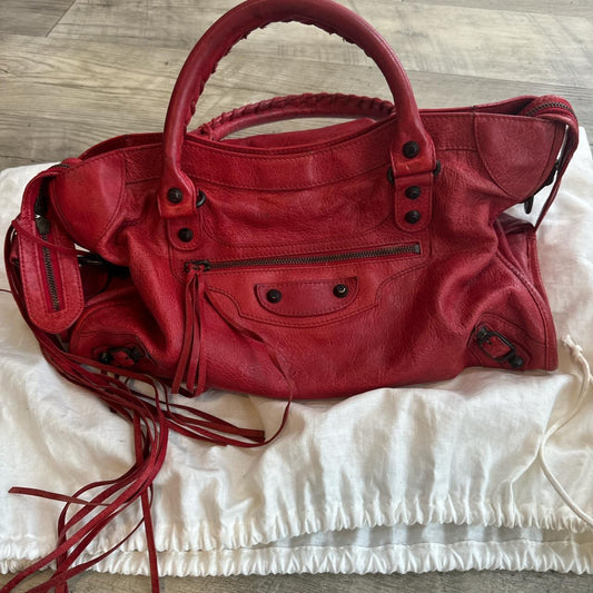 Preowned Authentic Balenciaga city bag classic🩷🍒