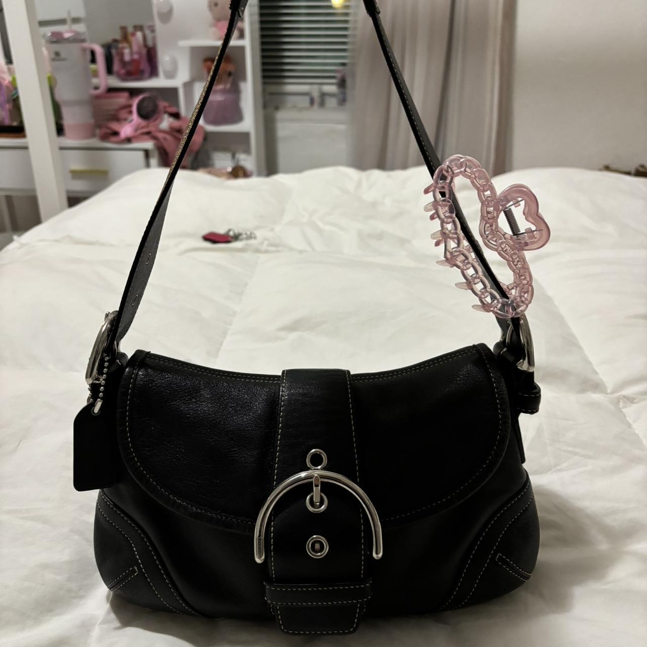Vintage Coach Black Leather Mini Soho💜🍇
