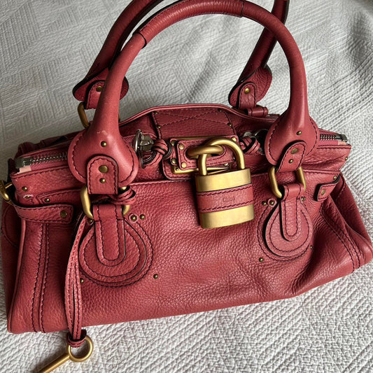Rare Pink Chloe Paddington Bag With Gold Hardware🍒❤️‍🔥